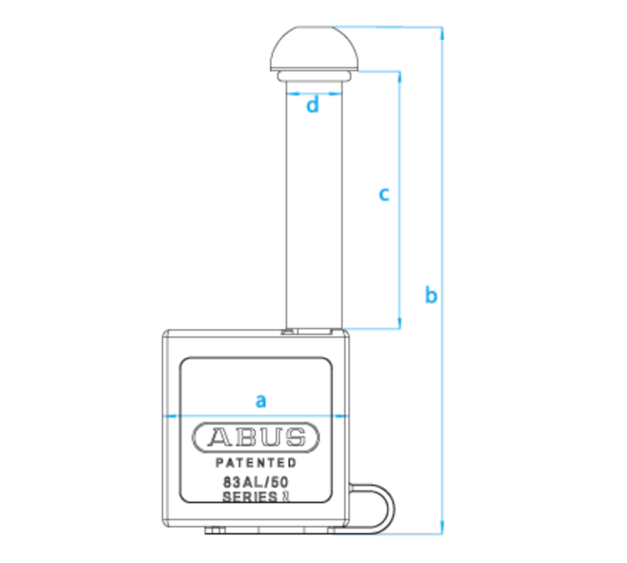 Abus 83/AL45 Hitch Pin Lock-Caravan, Trailers Coupling Lock.