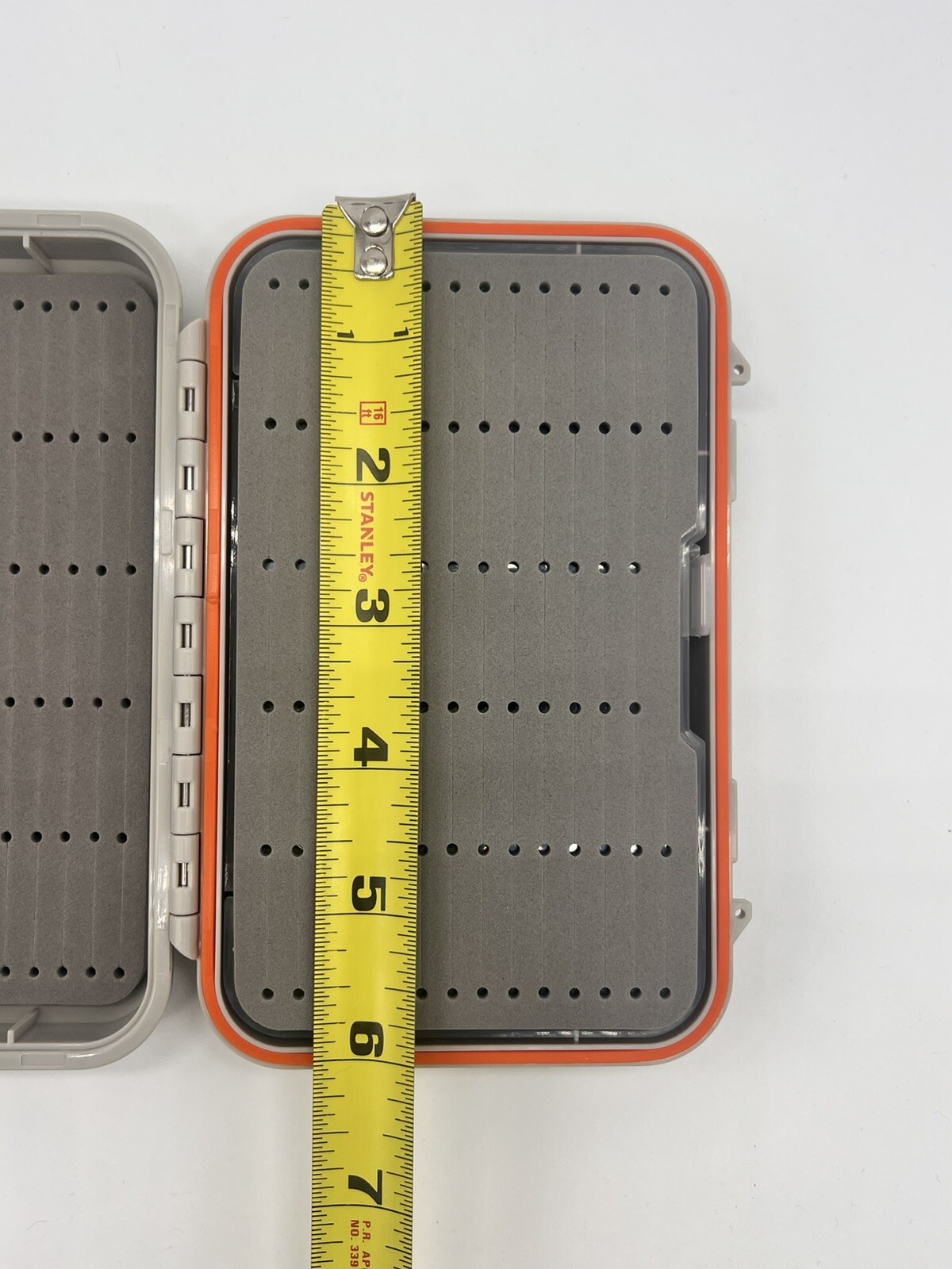 Large Waterproof Fly Box Swing Leaf Slot Foam holds Hundreds flies 5.75x 4x 1.7