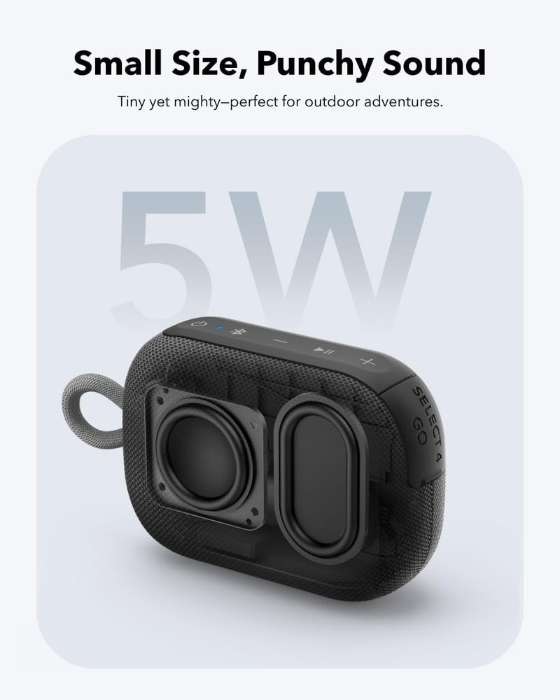Lightweight Bluetooth Shower Speaker with Bass Boost - 20H Playtime & Floatable