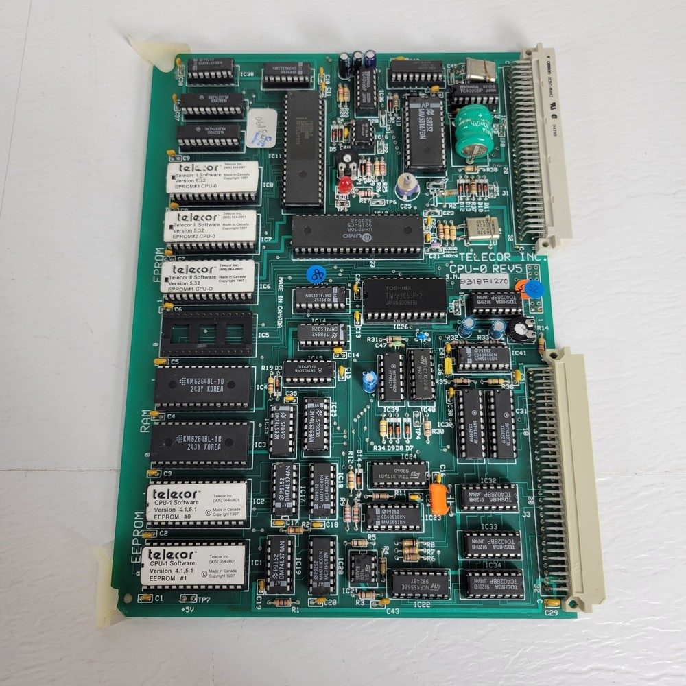 Telecor CPU-0 Rev 5 Plug In Module BCE Computer PCB Control Board