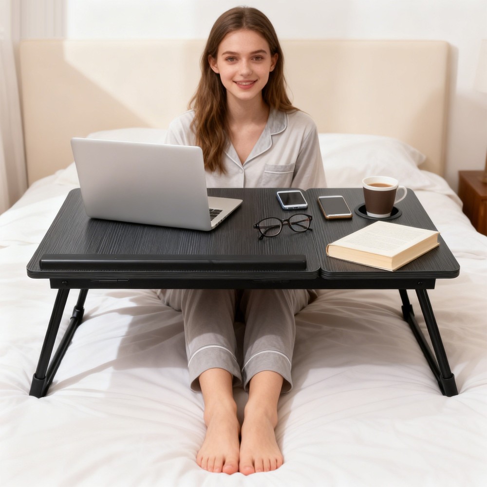 Foldable Laptop Table Stand Lap Sofa Bed Tray Computer Notebook Desk Adjustable