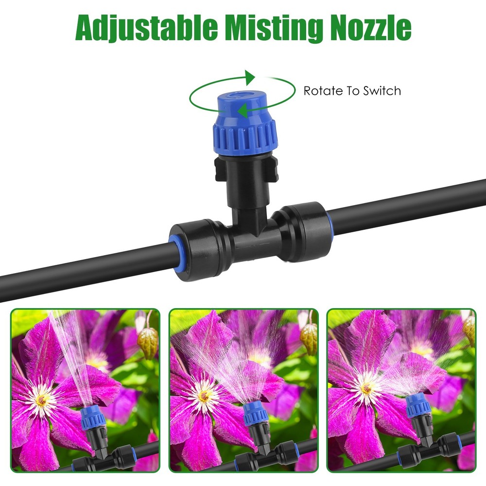 75FT Mist Drip Irrigation System Garden Lawn Flower Automatic Watering System US