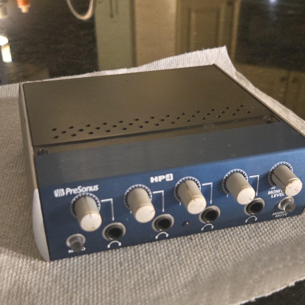 PreSonus HP4 4-Channel Headphone Distribution Amplifier Mini Amp TRS Inputs