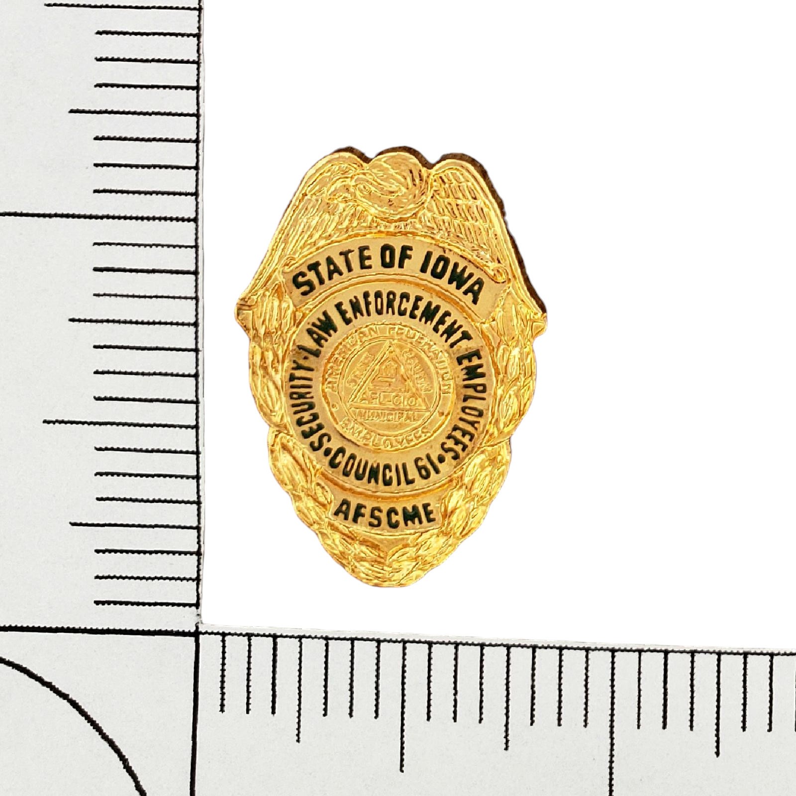 AFSCME Iowa Security Law Enforcement Employees Council 61 Lapel Pin