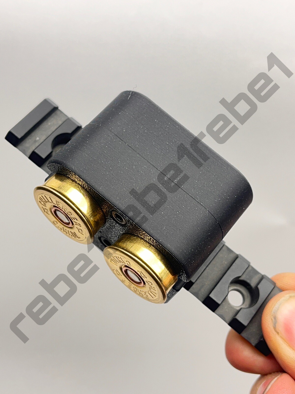 12 Gauge Mini Shot Shell Holder Picatinny Rail Compatible Black