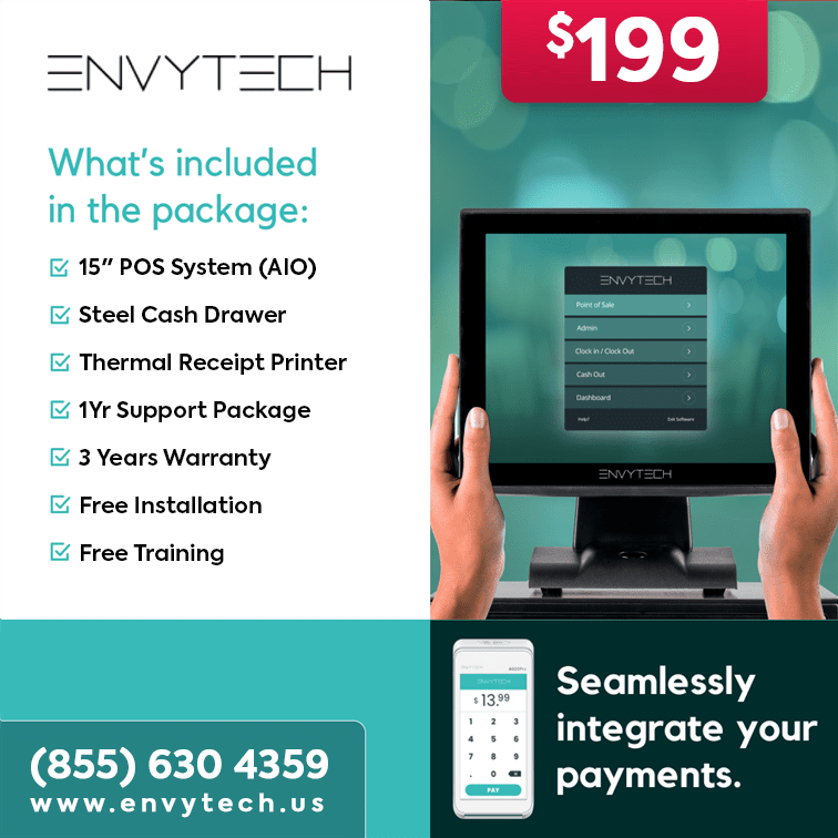 15" Touchscreen POS Cash Register Till System For Restaurants & Diners