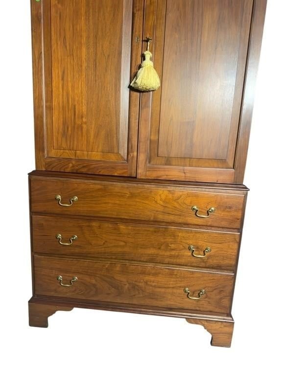 Shop Made Walnut Linen Press 20thc