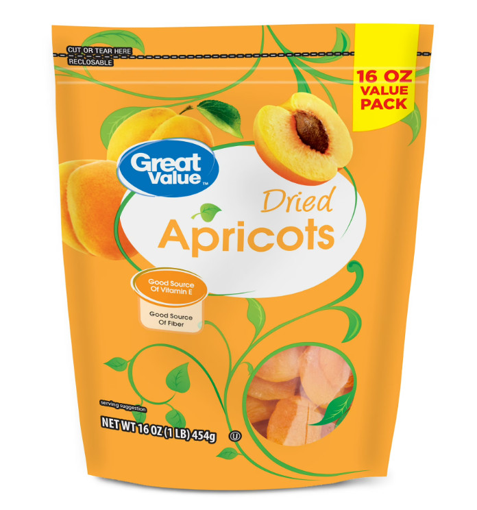 Great Value Dried Apricots, 16 oz