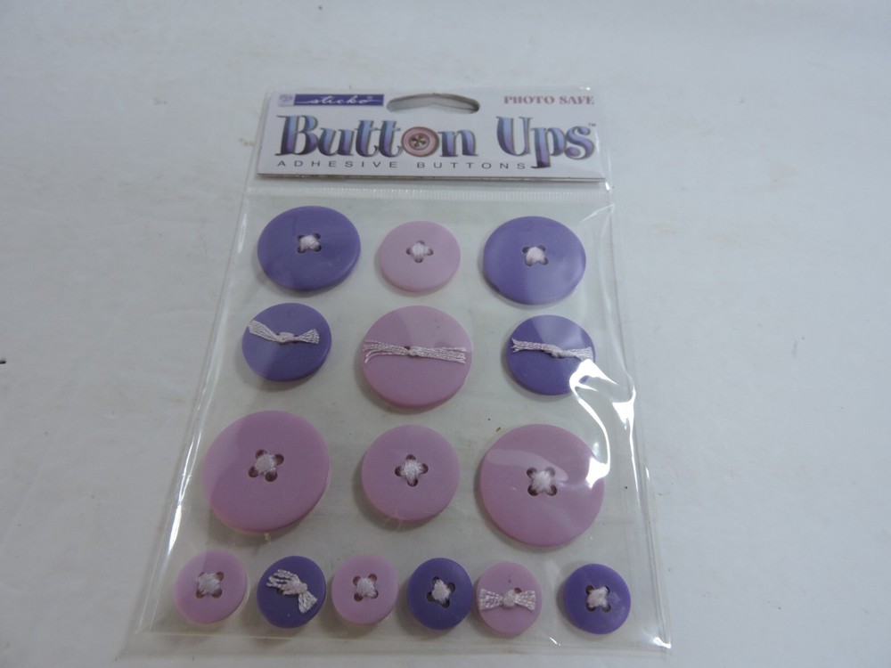 Sticko Button Ups Adhesive Buttons 5 packages different colors