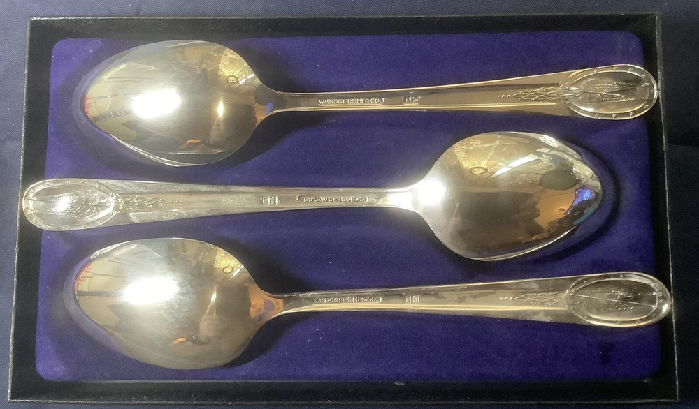 Wm Rogers MFG. Co. IS Silverplate President Spoons, Adams, Jefferson, Washington