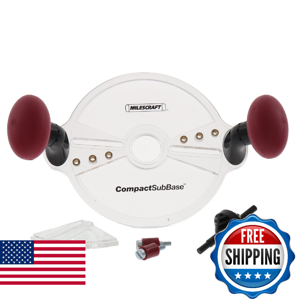 Milescraft 1225 CompactSubBase Adjustable Universal Router Base Plate with Rot