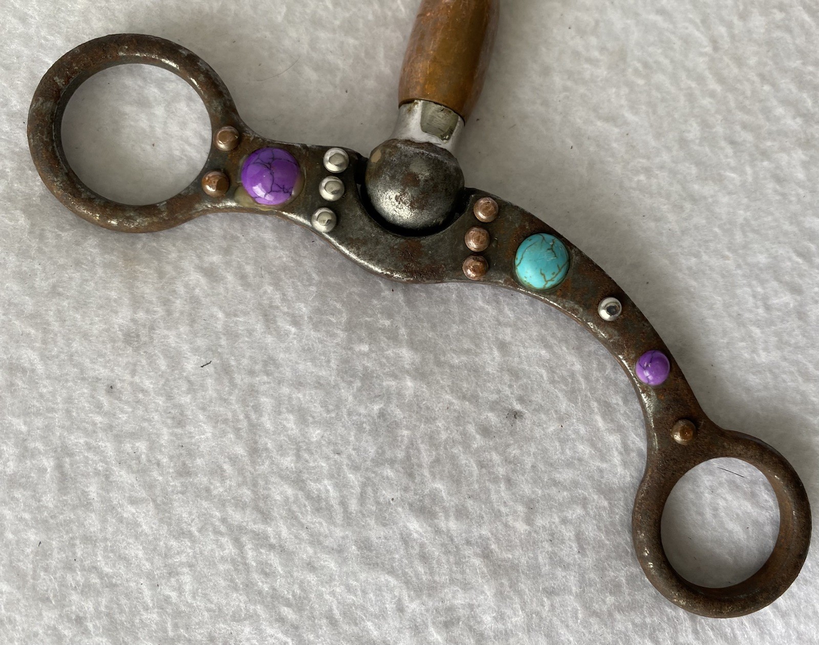 Professional's Choice Stone Dot Ballhinge Cheek ~ 5-1/4" Hinged Port Mouth Bit