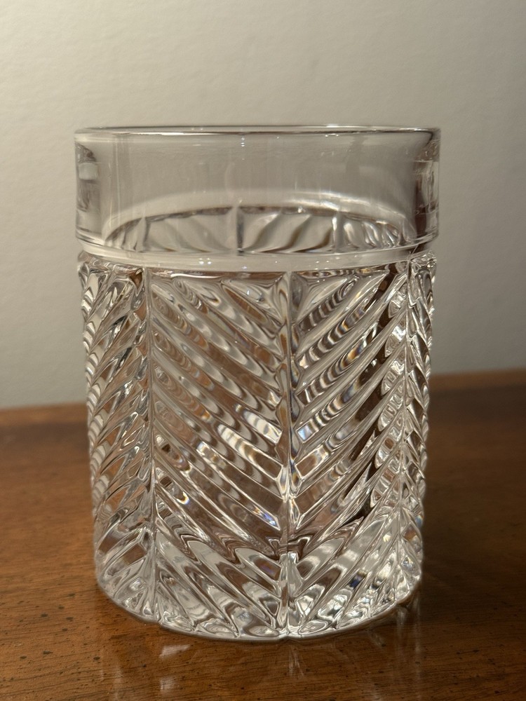 Ralph Lauren Herringbone Double Old Fashioned Glass