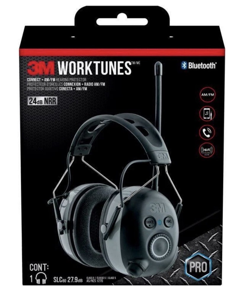 3M WorkTunes Connect + AM/FM Hearing Protector with Bluetooth®Technology