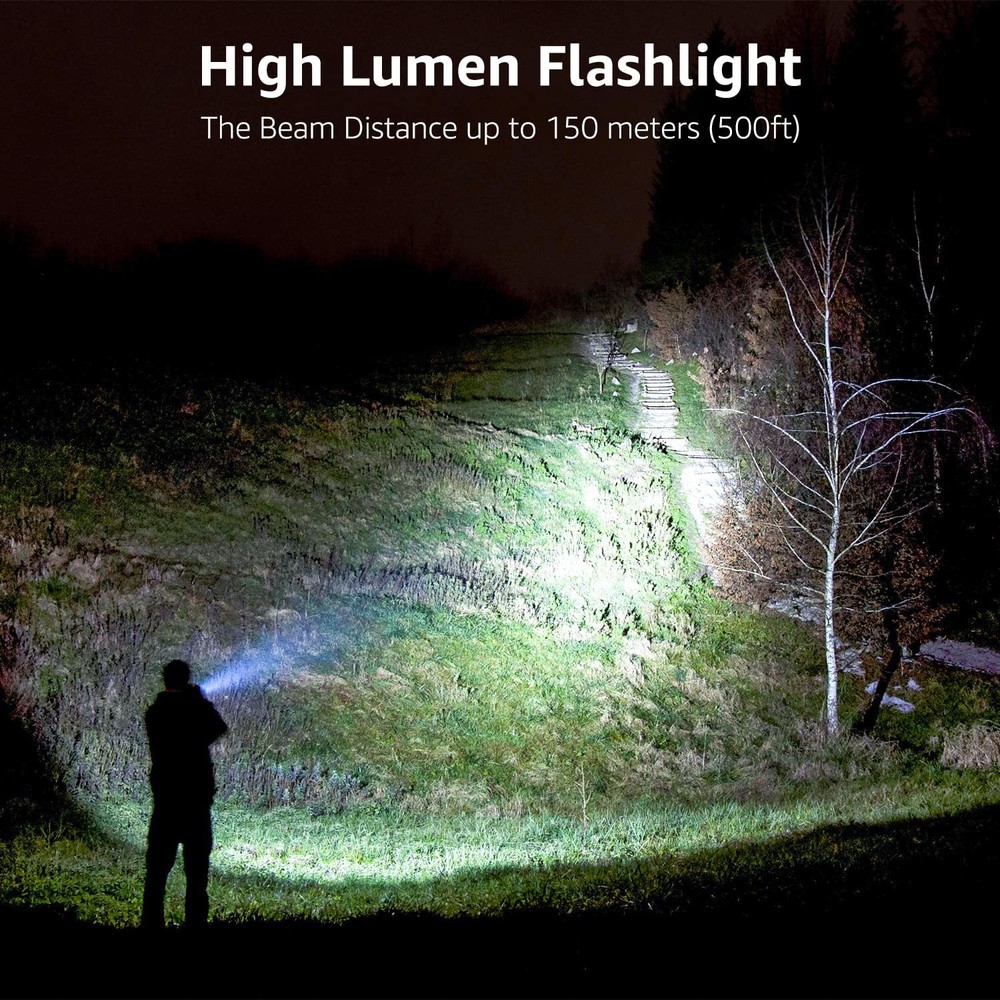 Lighting EVER LED Flashlights High Lumens, Small Flashlight, Small, Black