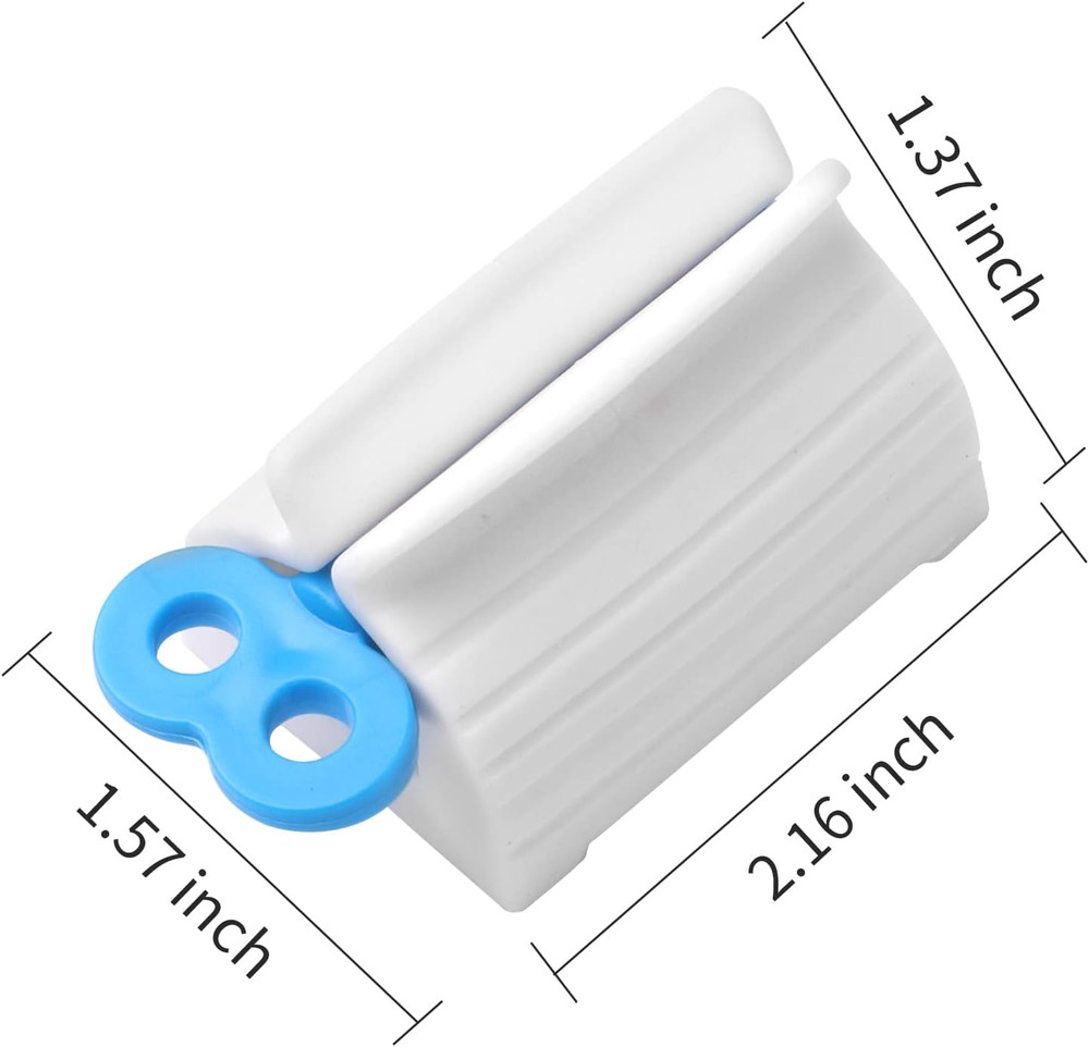 2Pcs Rolling Tube Toothpaste Squeezer Toothpaste Seat Holder Stand for Bathroom