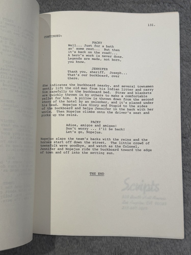 "COLONEL PACKY" by Larry Hankin SCRIPT SCREENPLAY