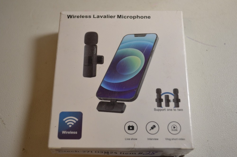 Wireless Lavalier Microphone Collar Clip Microphone K60 3.7V/1A