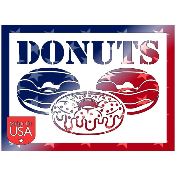 7"x10" Clear Plastic Stencil - Donuts (SAA129)*****