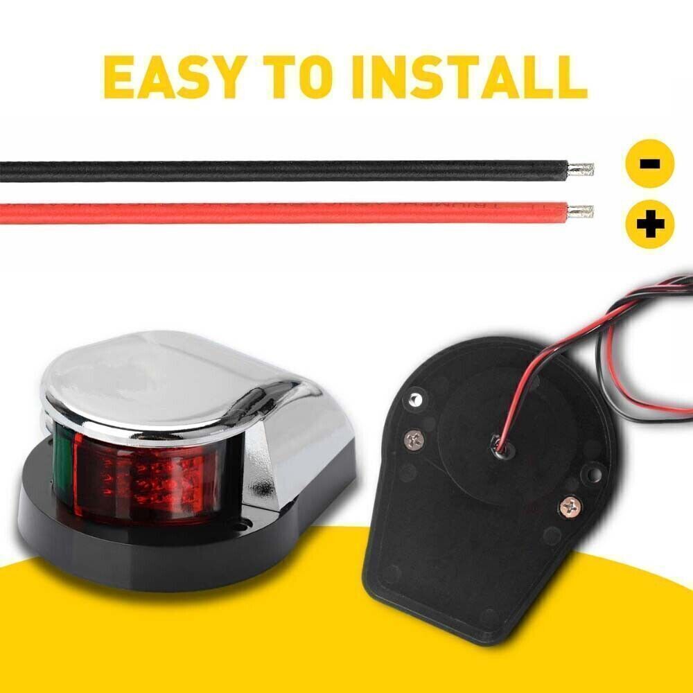 For Boat Navigation Lights Red-Green LED Marine Navigation Light Boat Bow Lights