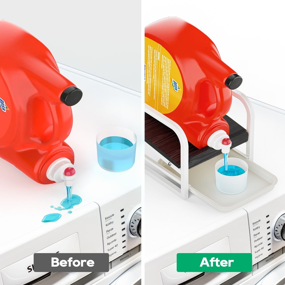 Laundry Detergent Holder Liquid Laundry Detergent Riser and Stand, Liquid Det...
