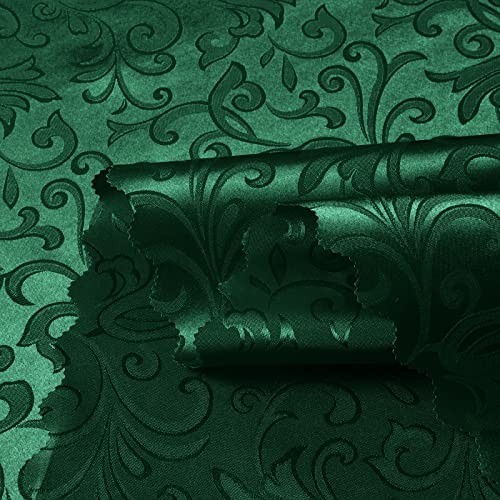 Damask Rectangle Tablecloth, Luxury Jacquard 84" x 60" (Rectangular) Green