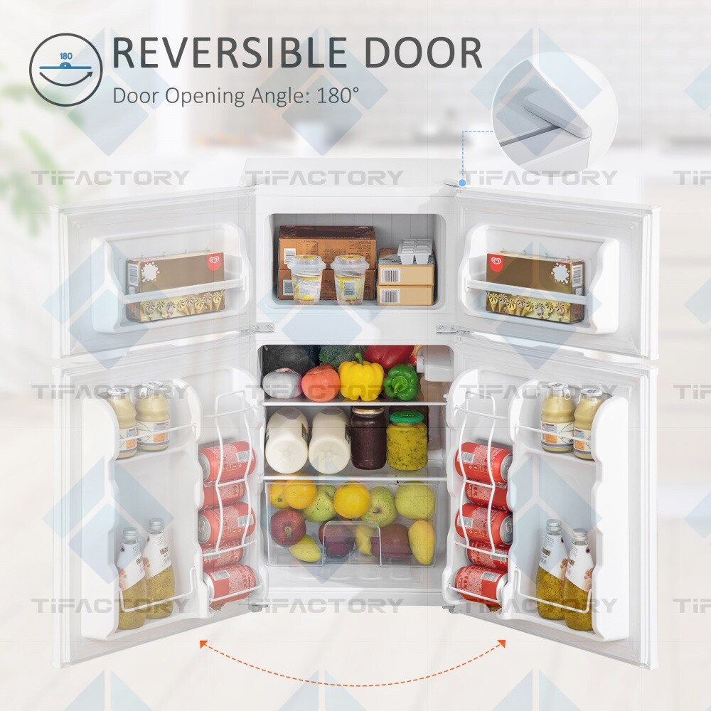3.2 Cu.Ft Compact Refrigerator with Adjustable Shelf, Adjustable Thermostat
