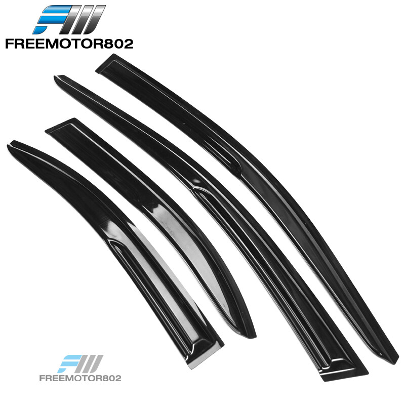 Fits 08-17 Mitsubishi Lancer & Evolution V2 Tape on Window Visors Acrylic 4 Pc