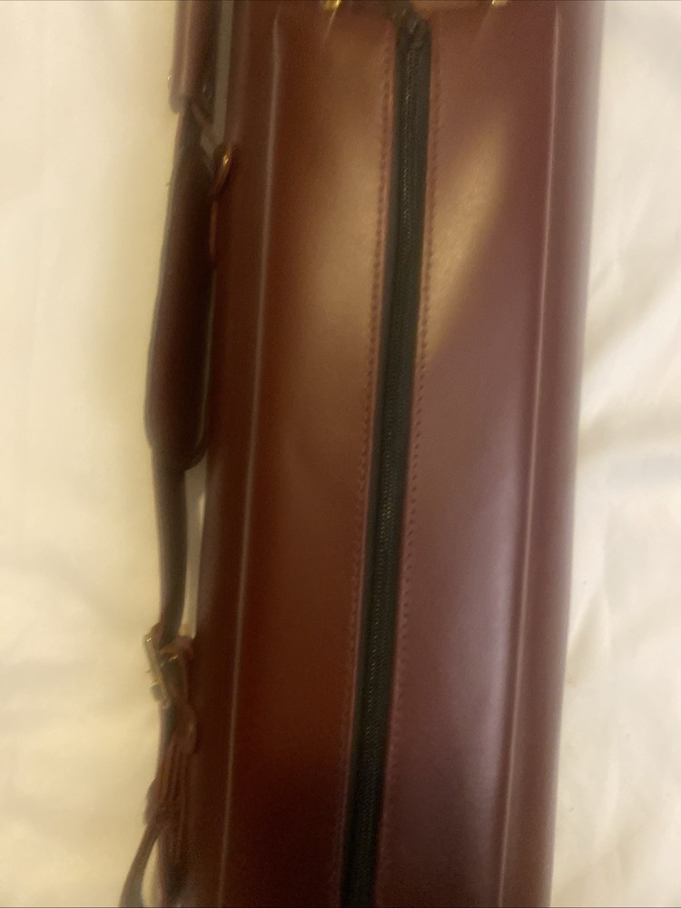 Pool Case 3x7 Inverted Leather Cowboy Case - Brown