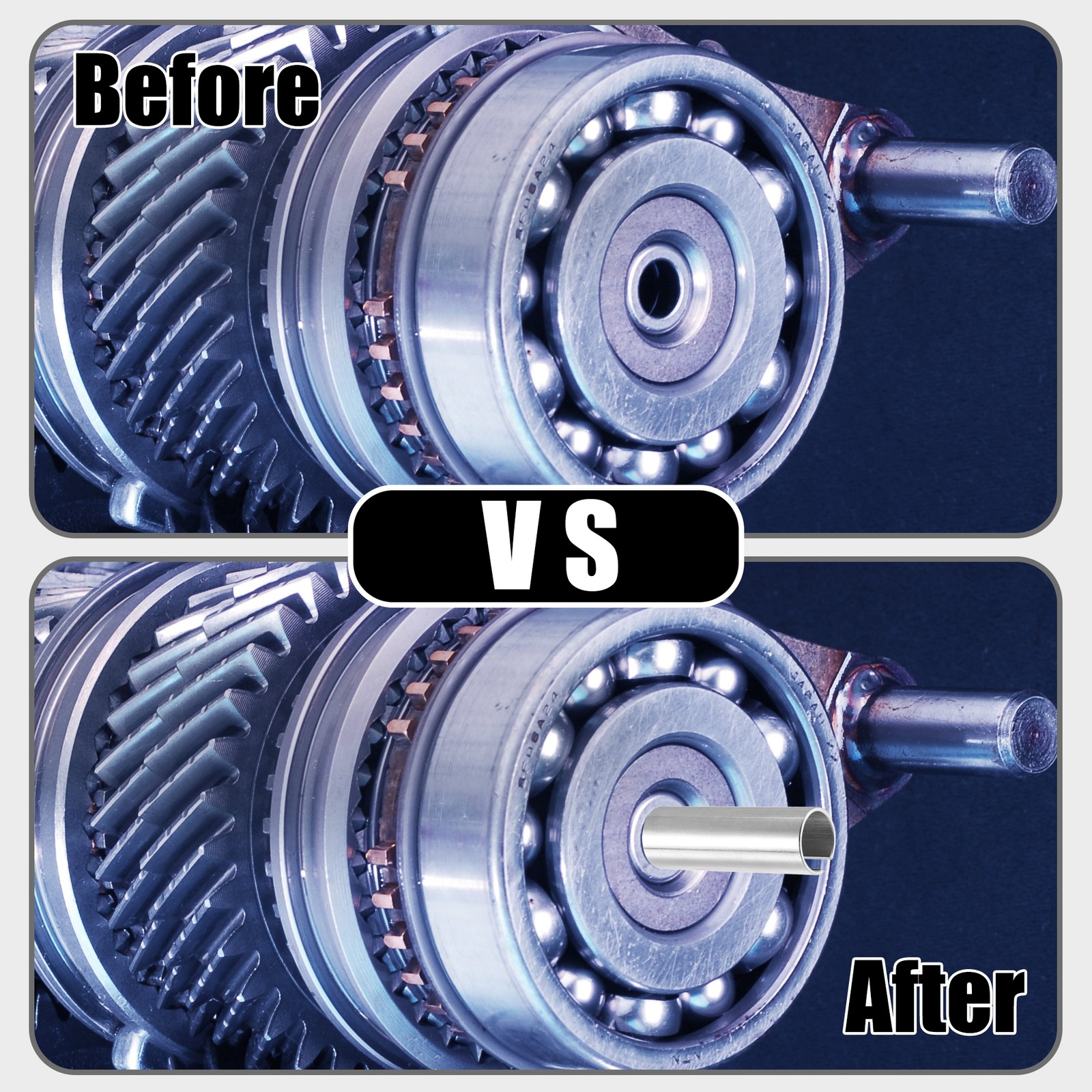 Single 7/8" to 1" Engine Pulley Crank Shaft Sleeve Adapter w/Step Key Universal