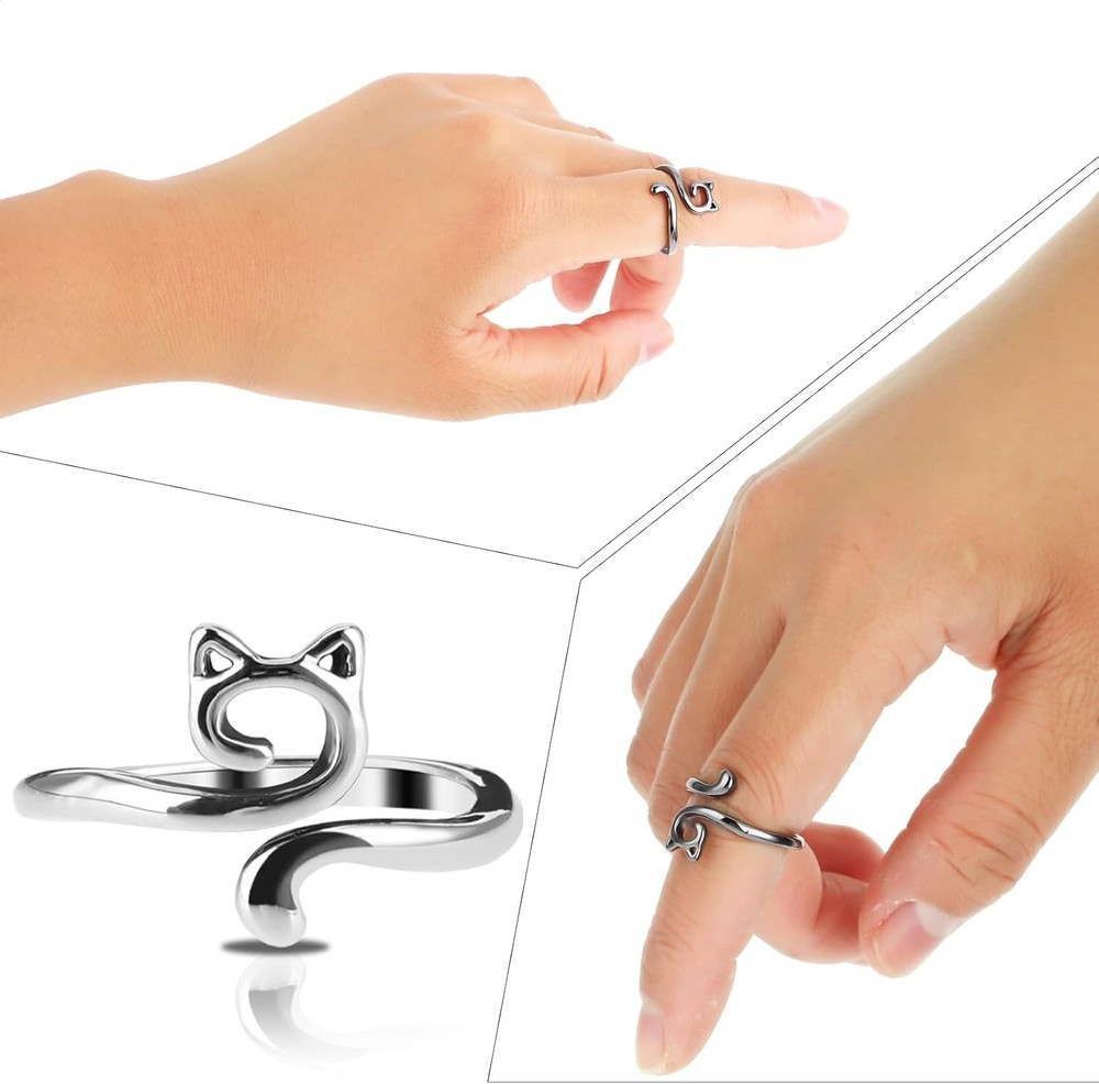 Efficient 4pcs Cat-Shaped Knitting Rings - Enhance Your Crafting Experience