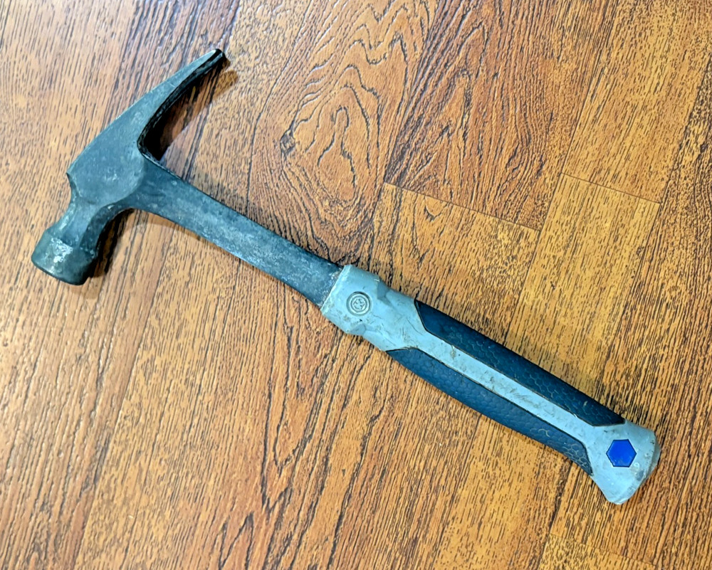 1-1/2 LB Claw Hammer Gray & Blue Marked "K"