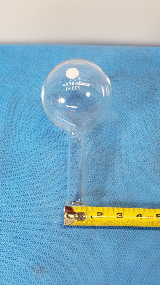 PYREX Boiling Flask, 500 mL, Long Neck, Round Bottom, Tooled Mouth