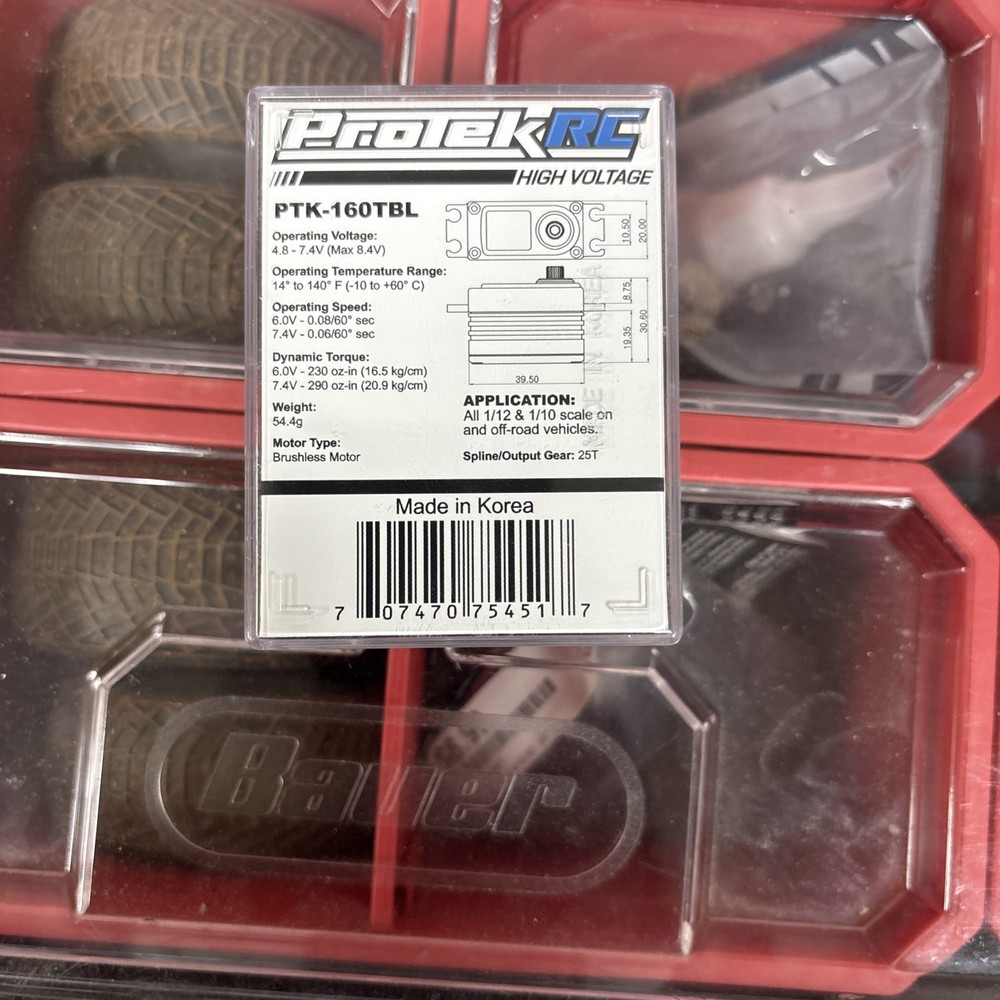 ProTek RC 160 TBL Servo - Black