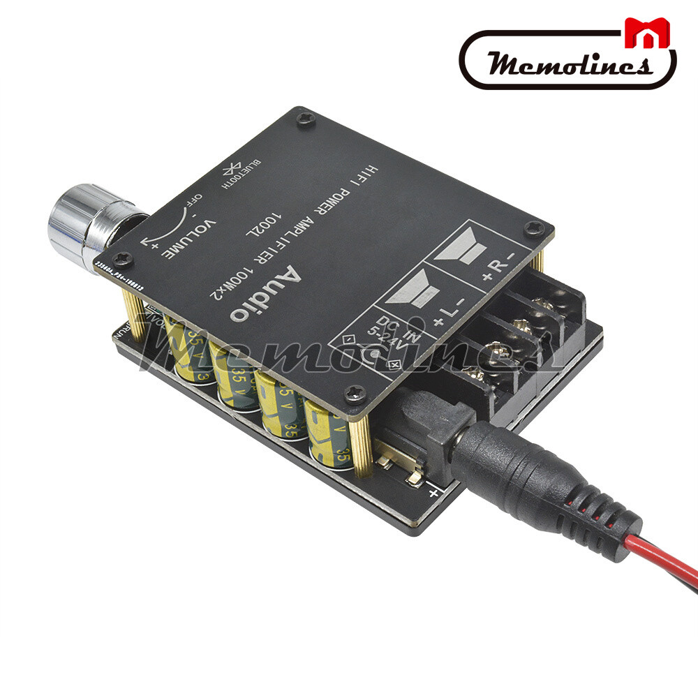 2x100W Mini 5.0 Bluetooth High Power TPA3116 Amplifier Board Adjustable Button