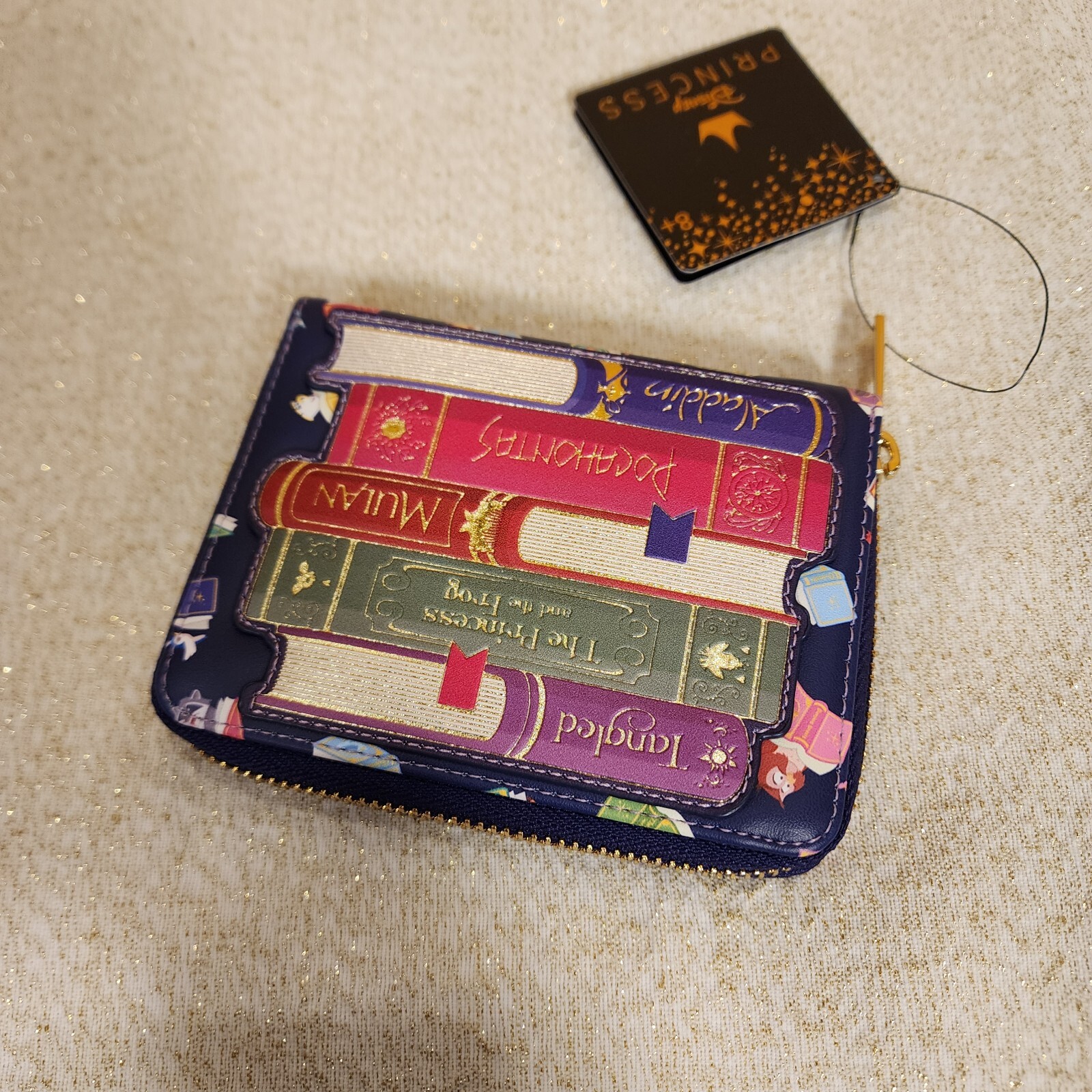 Loungefly Disney Princess Story Books Zip Around Wallet NEW