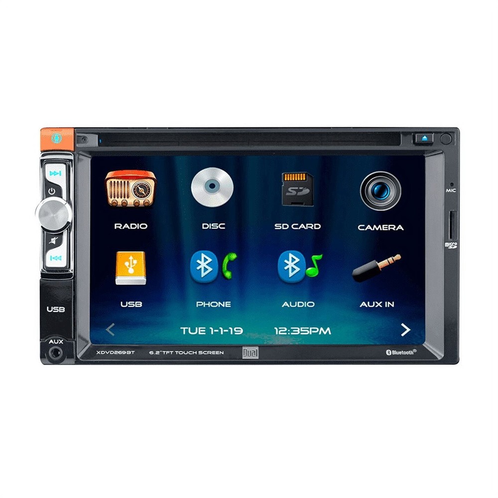 Dual XDVD269BT CD Player Bluetooth USB AUX Input 6.2" Touch Screen LCD - [LN]™