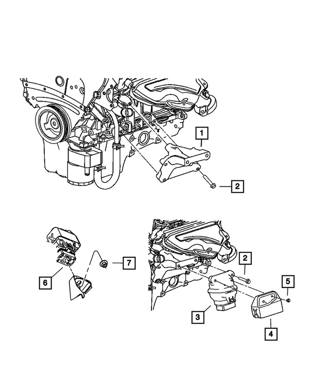 Genuine Mopar Engine Mount Bracket Left 4578051AC