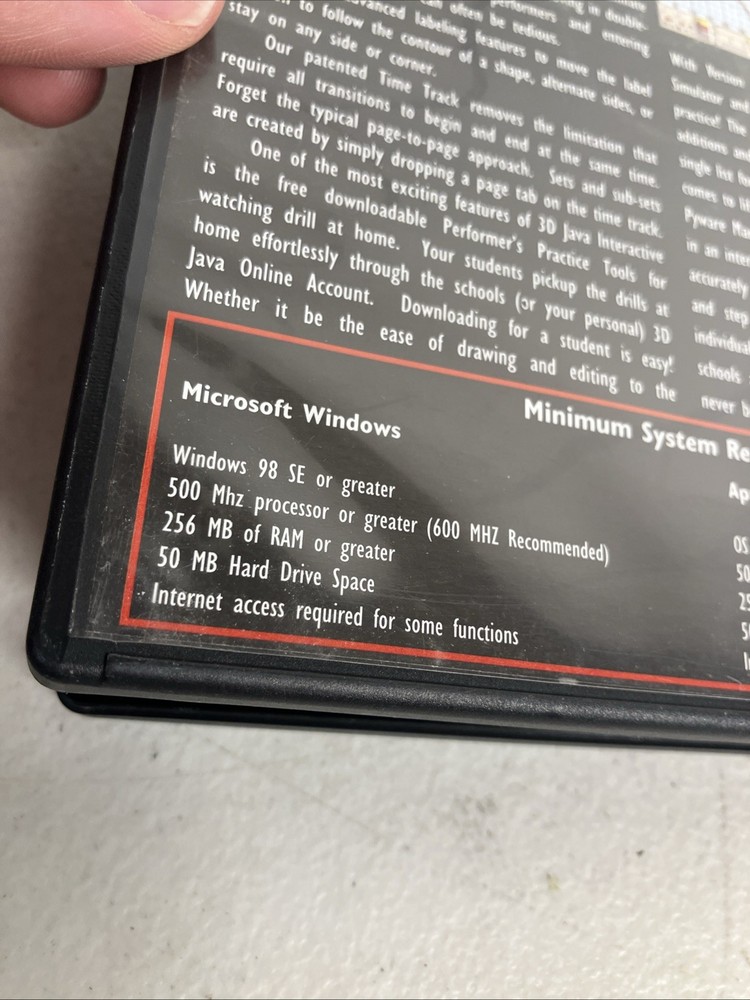 Pyware 3D Java Interactive Standard Ed V4 Marching Band Drill Writing Software