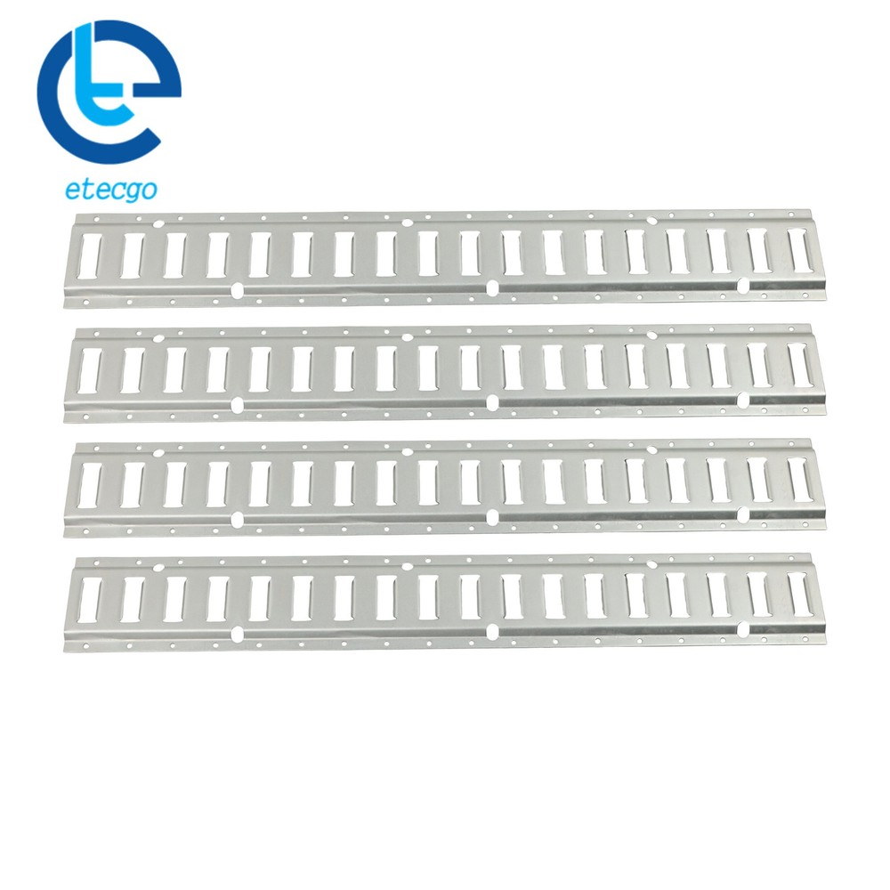 4x 3' Silver E Track Rails Galvanized Steel Construction For Freight Trailers
