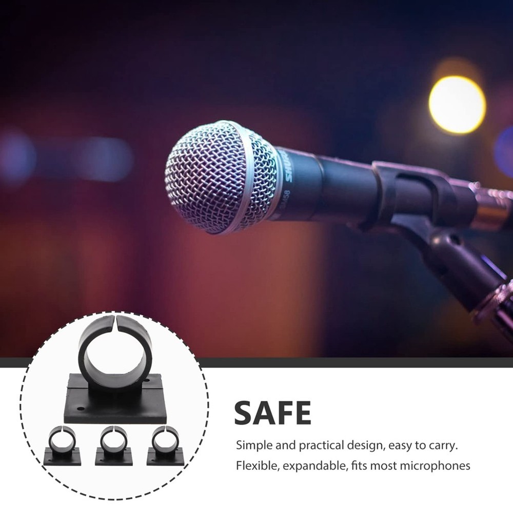 4Pcs Desk Microphone Hook Microphone Holder Microphone Bracket Clip Mic8494