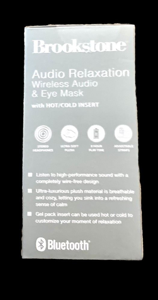 Brookstone Wireless Bluetooth Audio Relaxation Eyemask - Hot/Cold Therapy