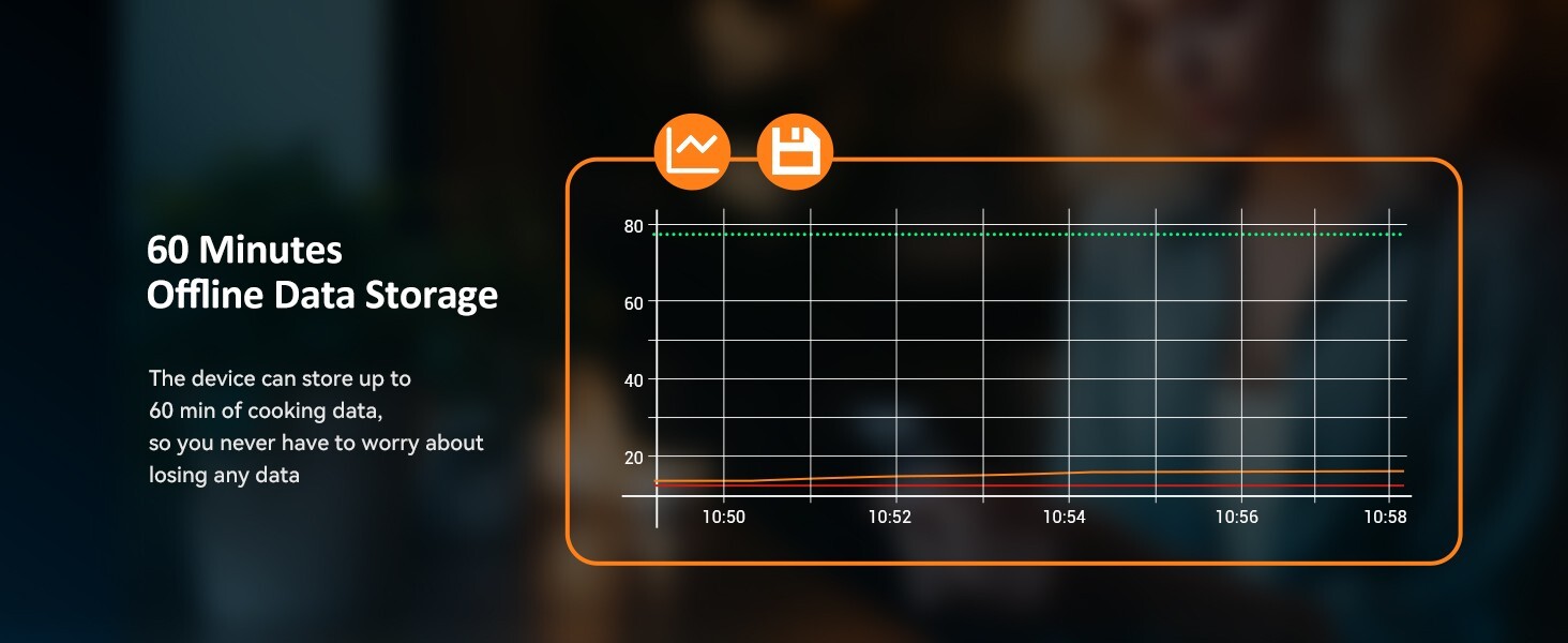 Inkbird Wireless Cooking Meat Thermometer 60min Data Storage 25min Rechargeable