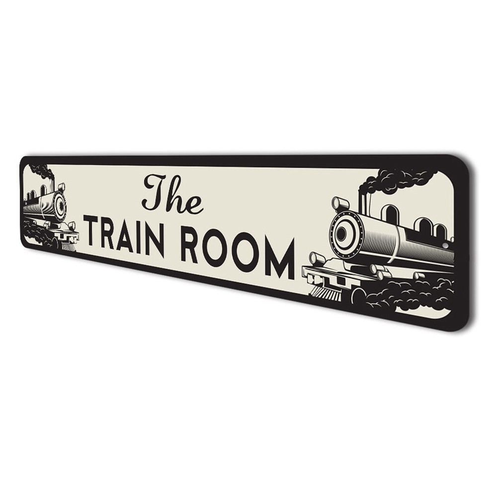 The Train Room Metal Sign