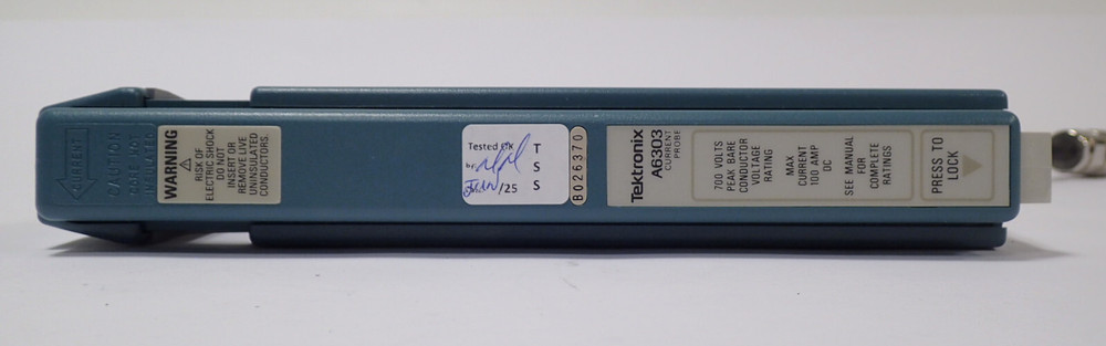 TEKTRONIX A6303 100A CURRENT PROBE WITH CARRY CASE TESTED