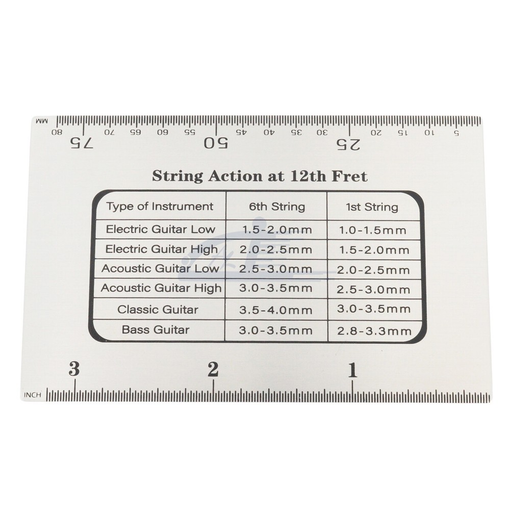 Guitar Understring Radius Gauge Notched Gauge String Action Ruler Feeler Gauge