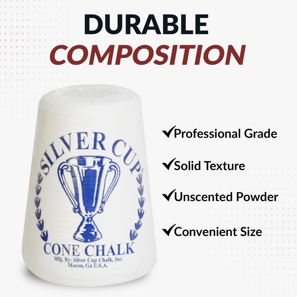 Silver Cup Cone Talc Chalk, White
