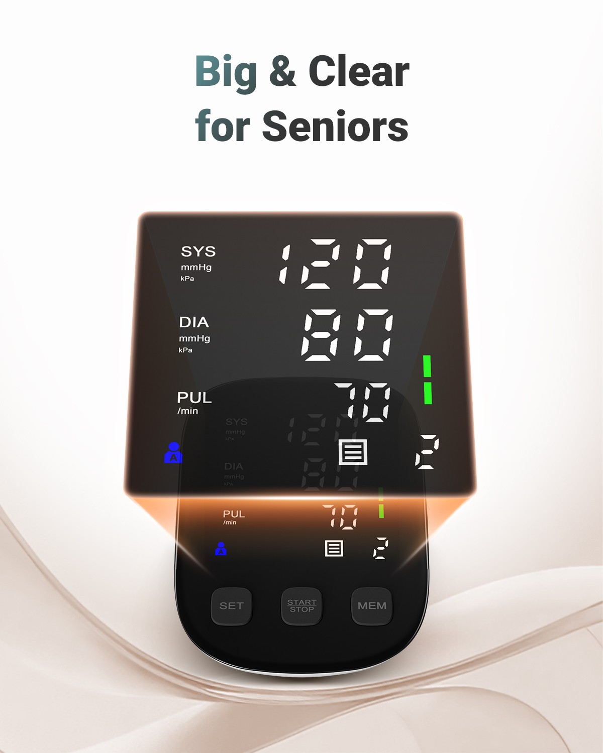 Automatic Blood Pressure Monitor Upper Arm Electronic BP Machine with Pulse Rate