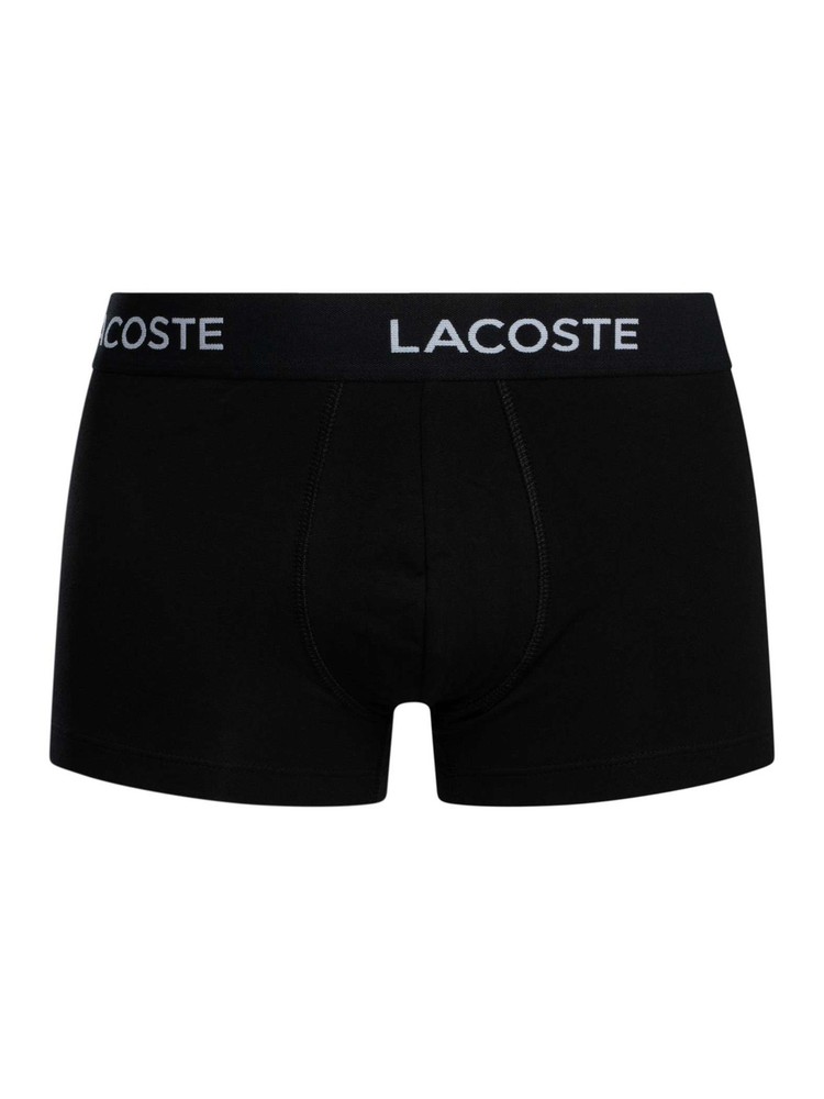 Lacoste Men's 5 Pack Cotton Stretch Trunks, Black