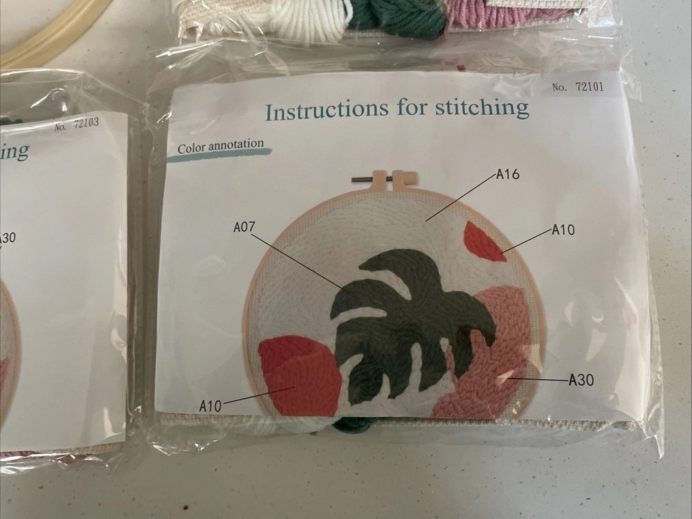 Punch Needle Kits (3) NEW